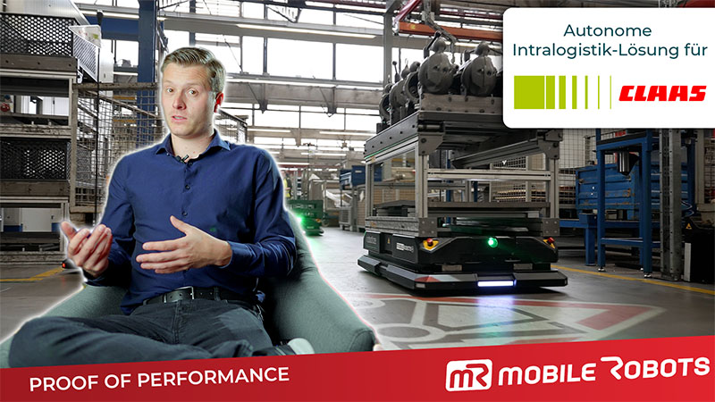 Unser mR MOBILE ROBOTS Proof of Performance mit Robotize GoPal bei CLAAS Industrietechnik