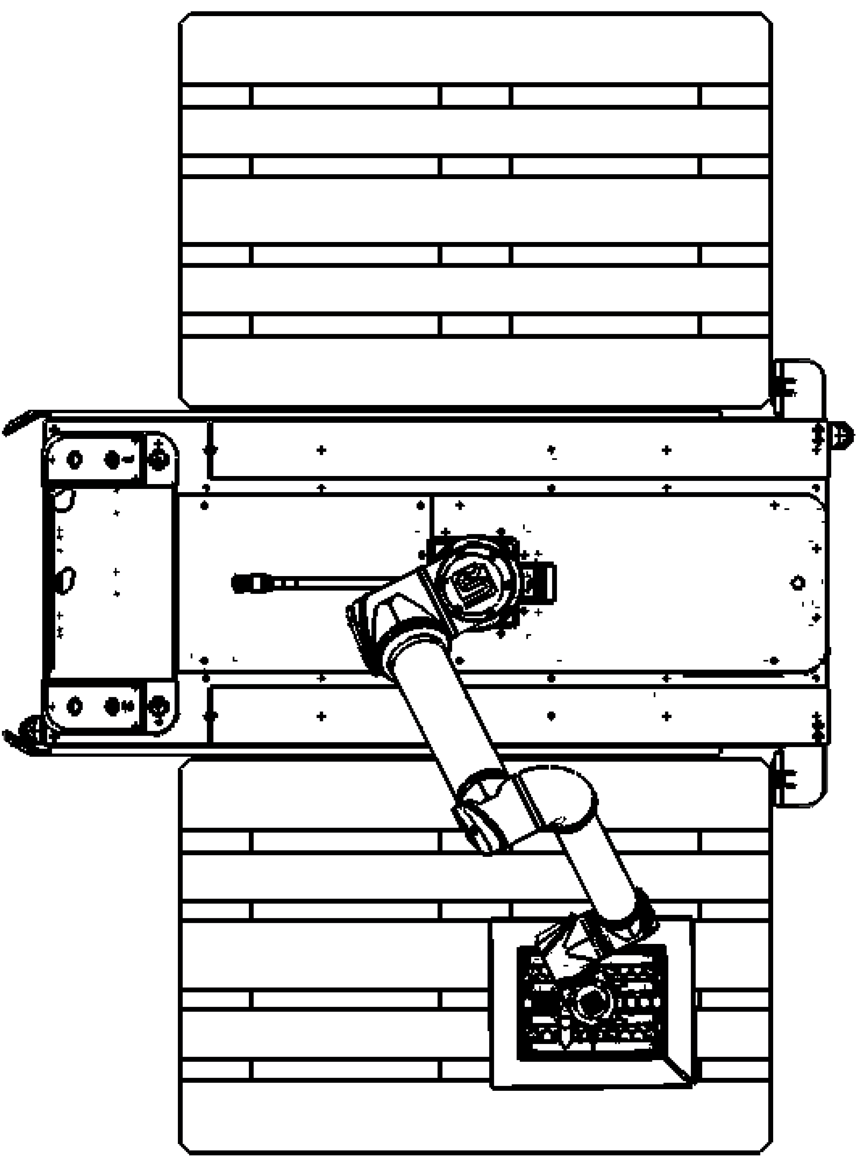 Abmessungen des MobilePalletizing in der Ausführung mit Universal Robots UR10e